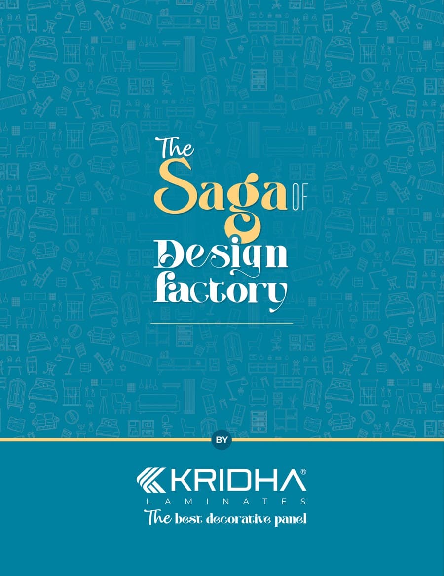Kridha Laminates — The Saga of Design Factory catalogue cover